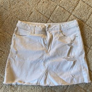 Mid-rise Jean Skirt